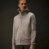 Metropolis Series Stretch Fleece Mixed Hooded Sweatshirt