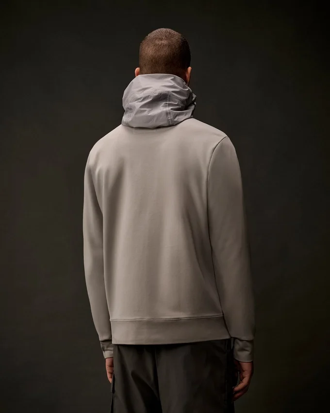 Metropolis Series Stretch Fleece Mixed Hooded Sweatshirt