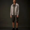 Metropolis Series Stretch Fleece Mixed Hooded Sweatshirt