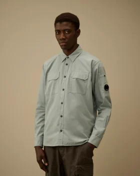 Organic Gabardine Long Sleeve Lens Shirt