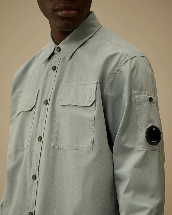 Organic Gabardine Long Sleeve Lens Shirt