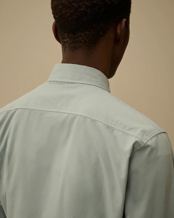 Organic Gabardine Long Sleeve Lens Shirt