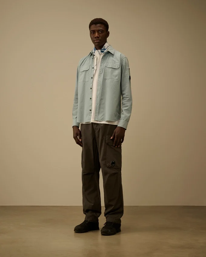 Organic Gabardine Long Sleeve Lens Shirt