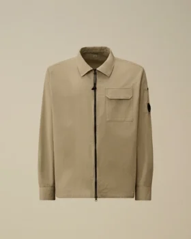 Organic Gabardine Zipped Lens Overshirt