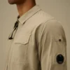 Organic Gabardine Zipped Lens Overshirt