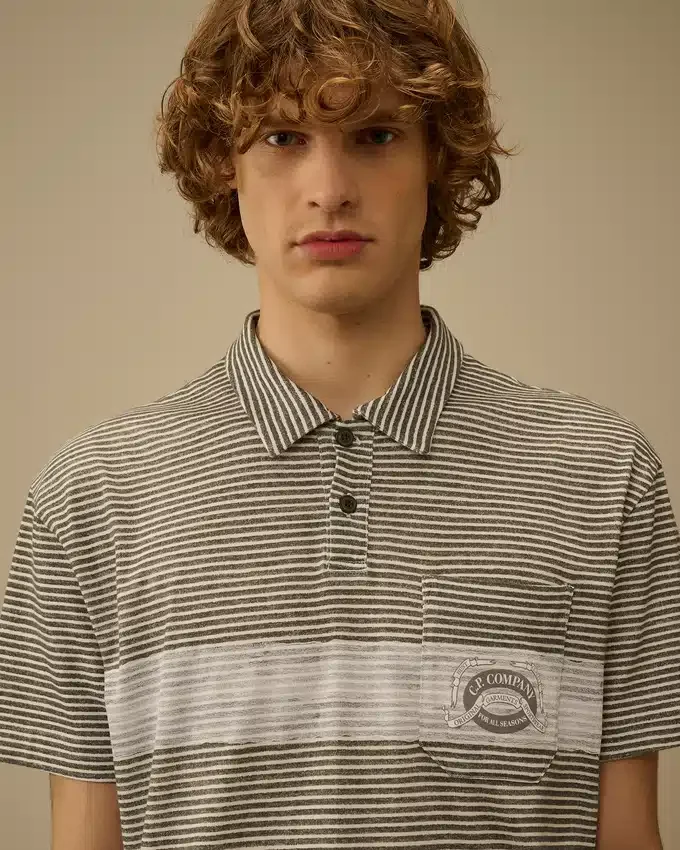 Printed Jersey 20/1 Short Sleeve Logo Polo