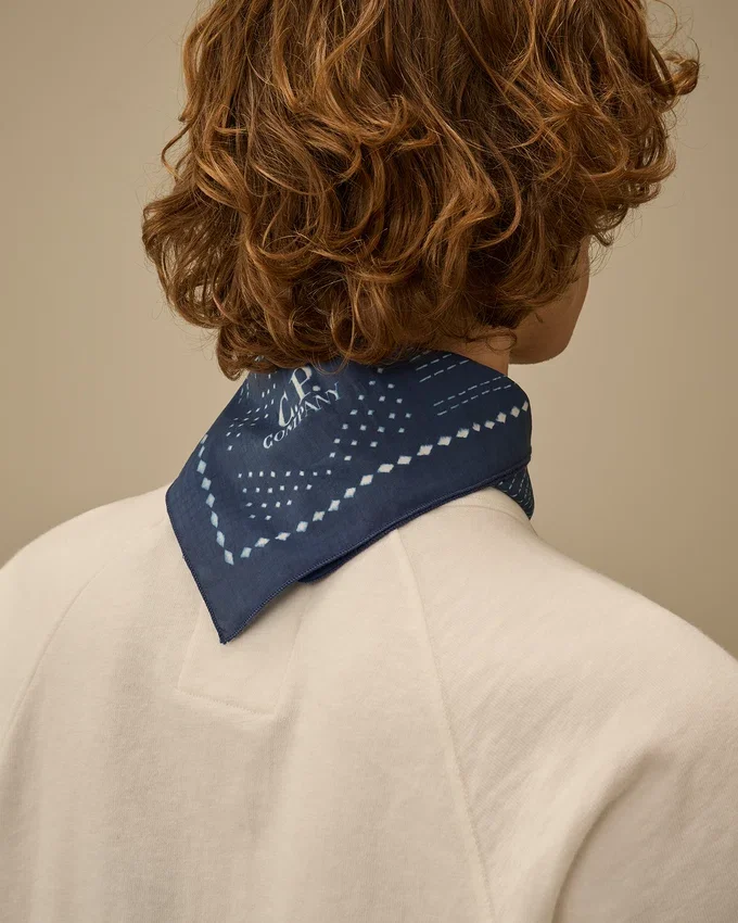 Printed Muslin Logo Bandana