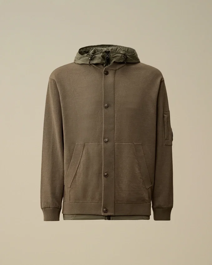 Reversible Cotton Mixed Hooded Sweater