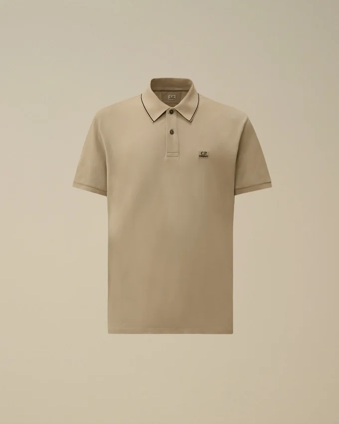 Stretch Piquet Short Sleeve Logo Polo