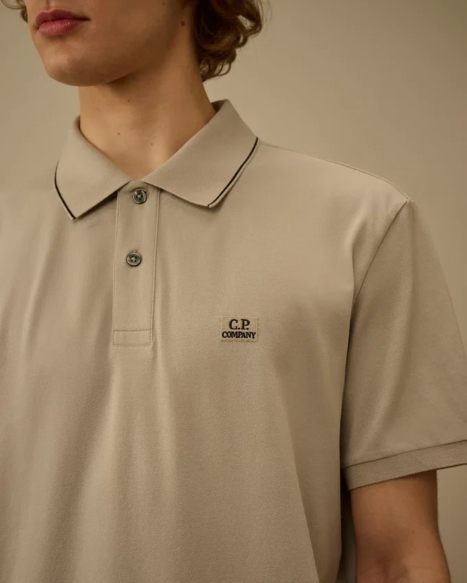 Stretch Piquet Short Sleeve Logo Polo