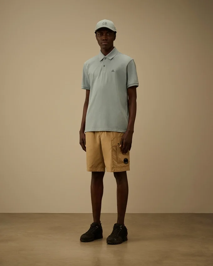 Stretch Piquet Short Sleeve Point Collar Polo