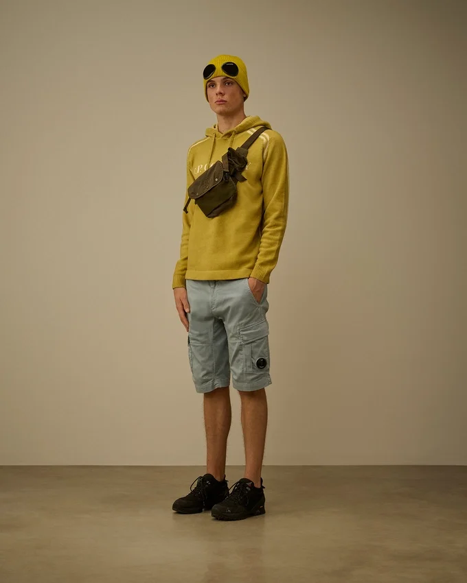 Stretch Sateen Cargo Lens Shorts