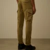 Stretch Sateen Ergonomic Rounded Pockets Lens Cargo Pants