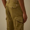 Stretch Sateen Ergonomic Rounded Pockets Lens Cargo Pants