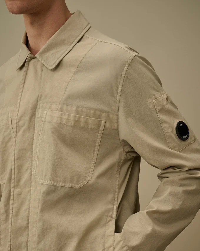 Taylon P Chest Pockets Lens Button Overshirt
