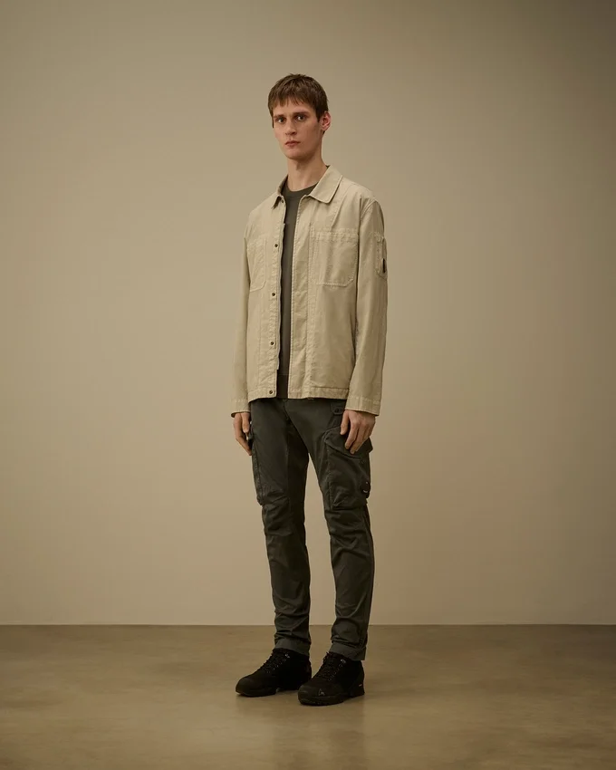 Taylon P Chest Pockets Lens Button Overshirt