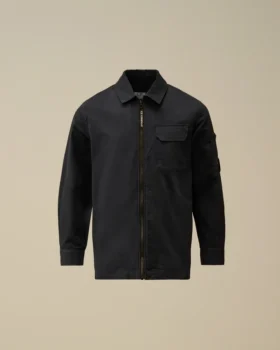 U16 Cotton Gabardine Long Sleeve Zipped Shirt
