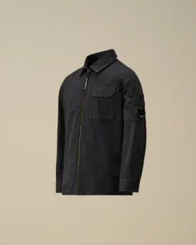 U16 Cotton Gabardine Long Sleeve Zipped Shirt