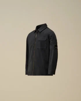 U16 Cotton Gabardine Long Sleeve Zipped Shirt