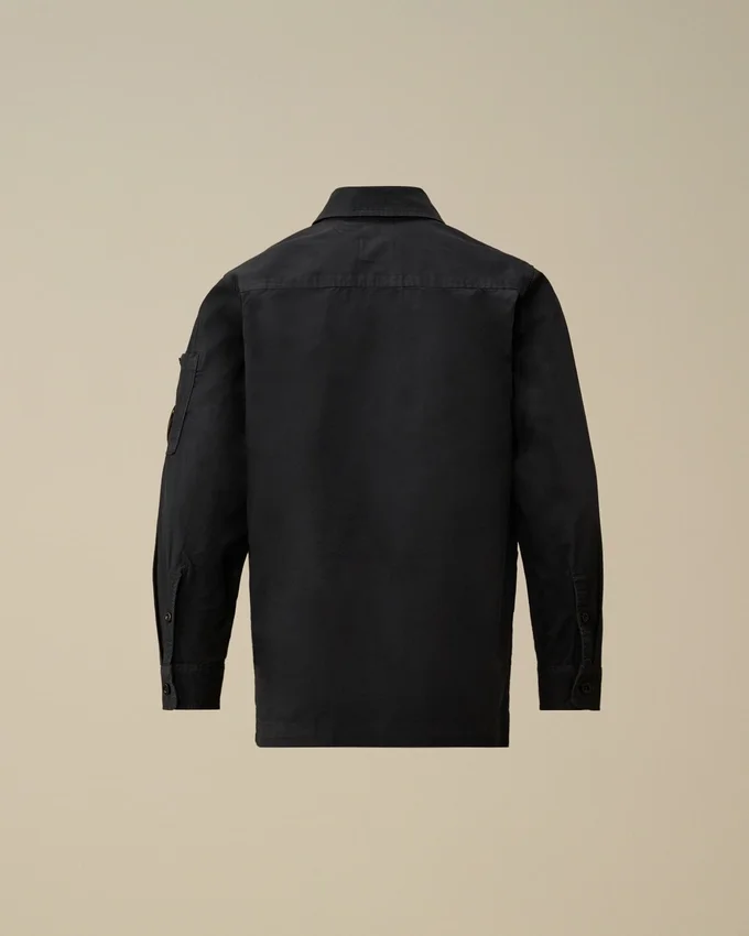 U16 Cotton Gabardine Long Sleeve Zipped Shirt