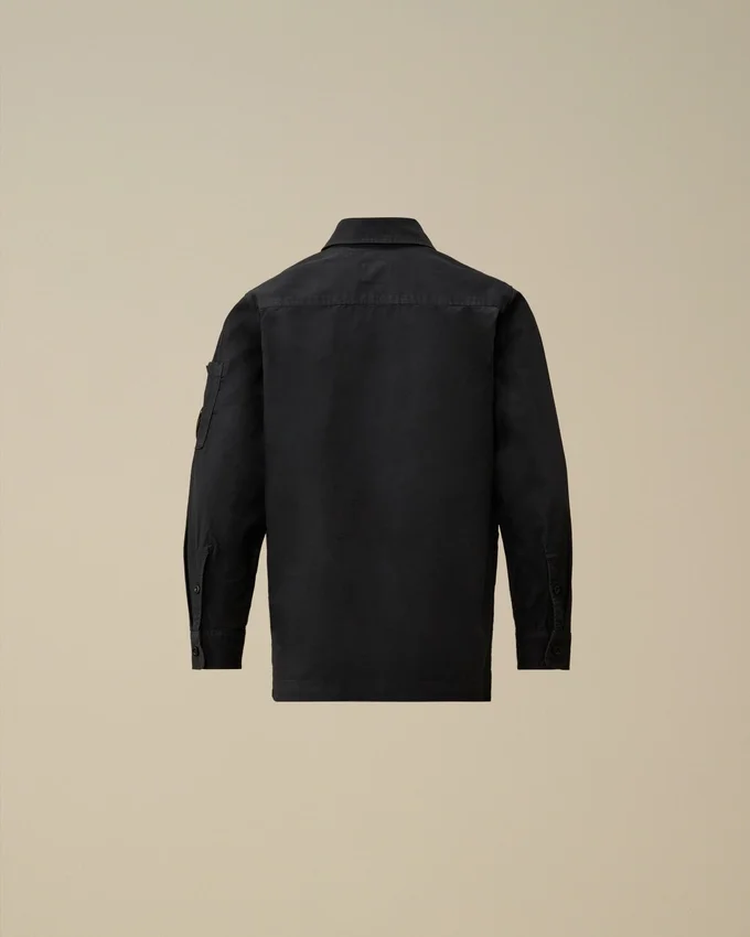 U16 Cotton Gabardine Long Sleeve Zipped Shirt