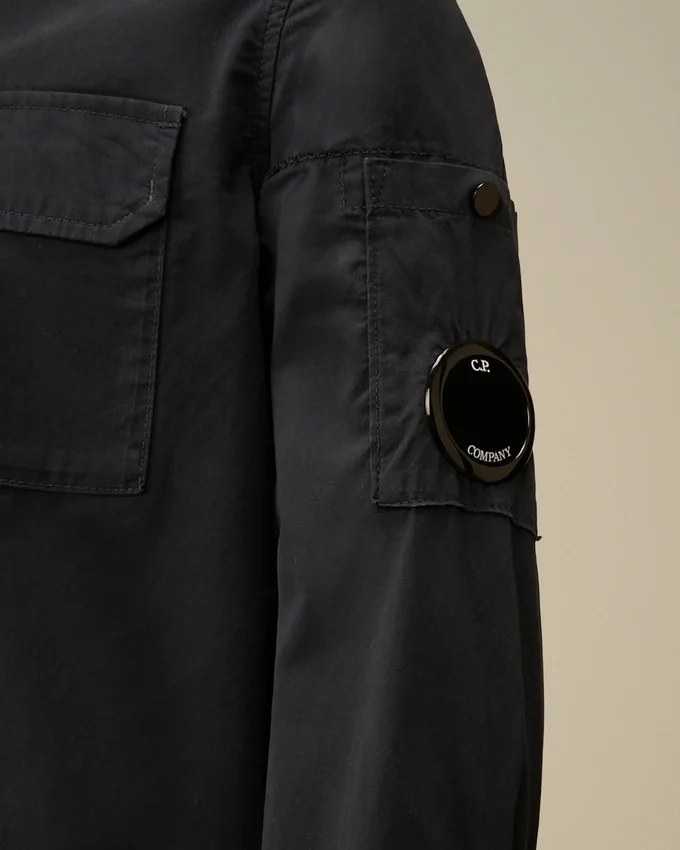 U16 Cotton Gabardine Long Sleeve Zipped Shirt