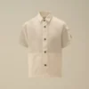 U16 Cotton Popeline Short Sleeve Button Lens Shirt