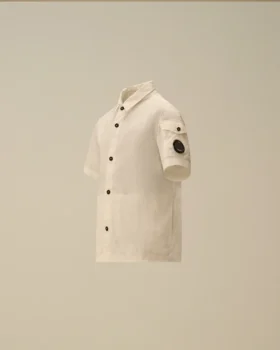 U16 Cotton Popeline Short Sleeve Button Lens Shirt