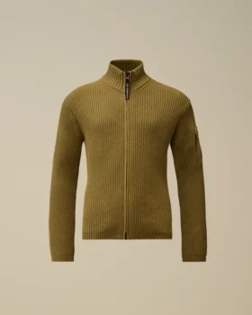 U16 Cotton Zipped Lens Cardigan