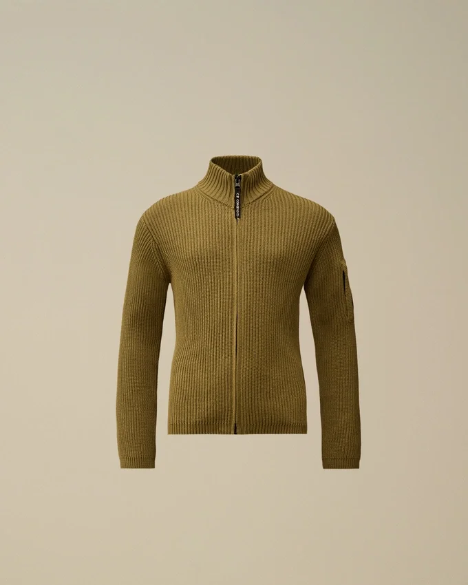 U16 Cotton Zipped Lens Cardigan