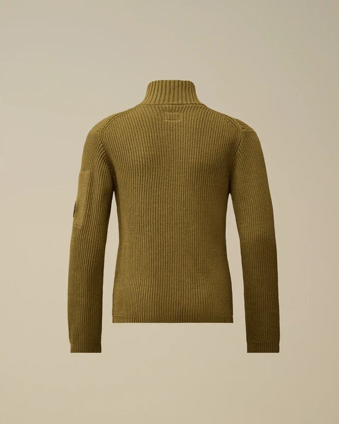 U16 Cotton Zipped Lens Cardigan