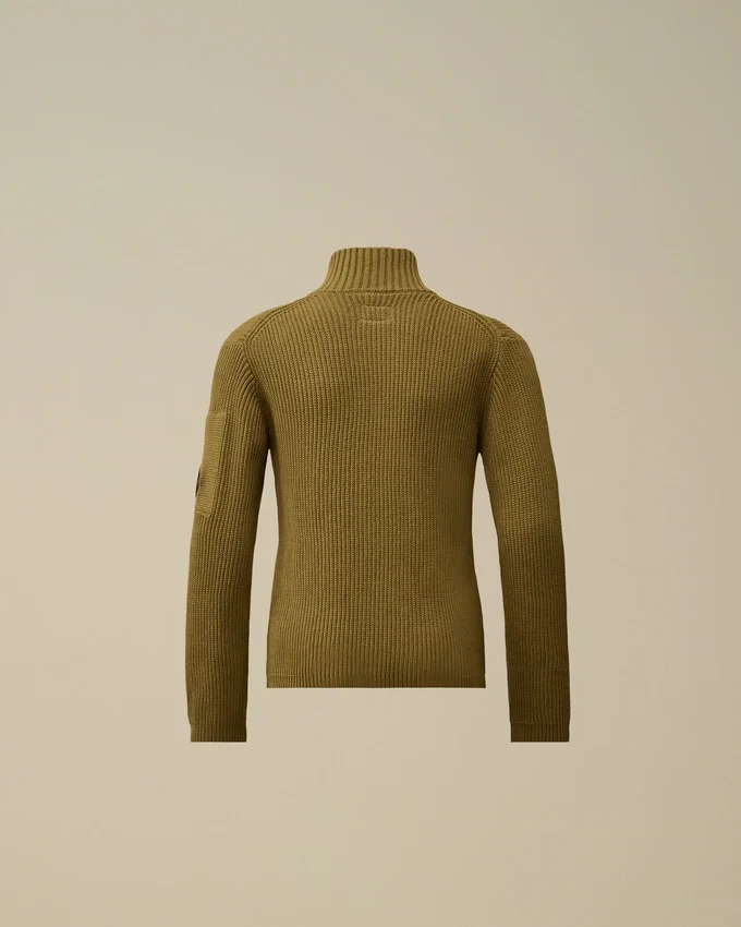 U16 Cotton Zipped Lens Cardigan