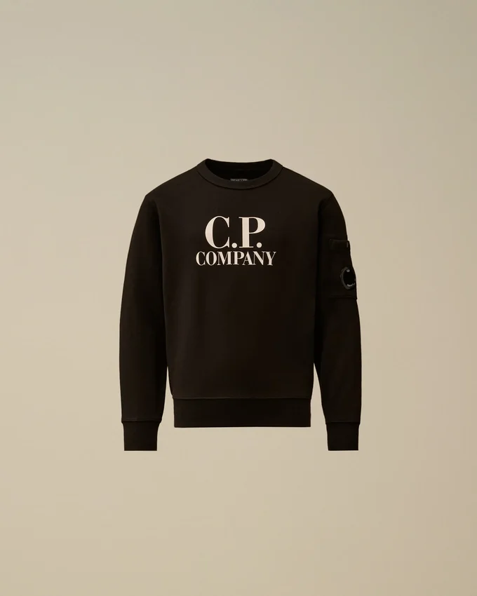 U16 Diagonal Fleece Crewneck Logo Sweatshirt