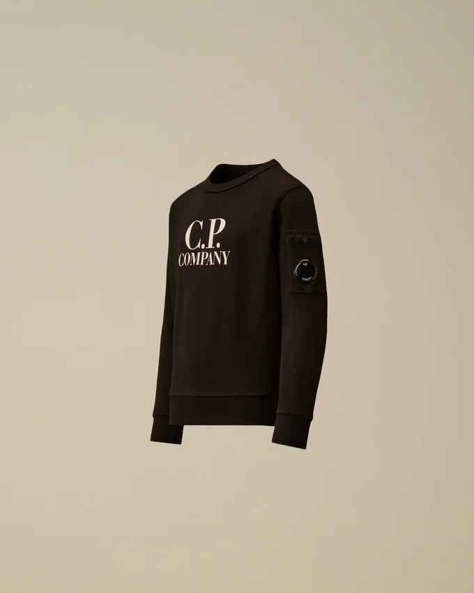 U16 Diagonal Fleece Crewneck Logo Sweatshirt