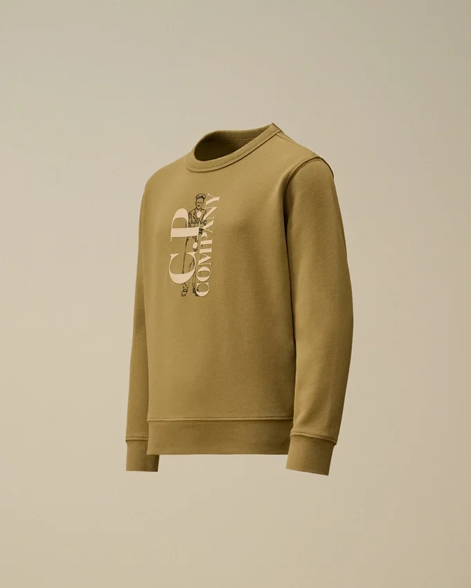 U16 Diagonal Fleece Crewneck Sweatshirt