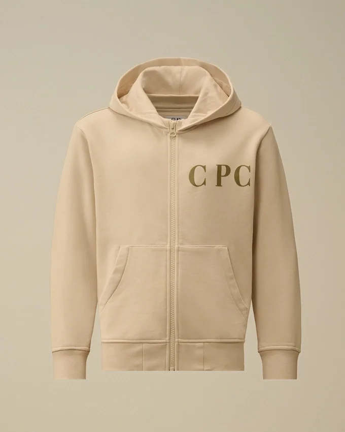 U16 Diagonal Fleece Zip Hooded Sweatshirt