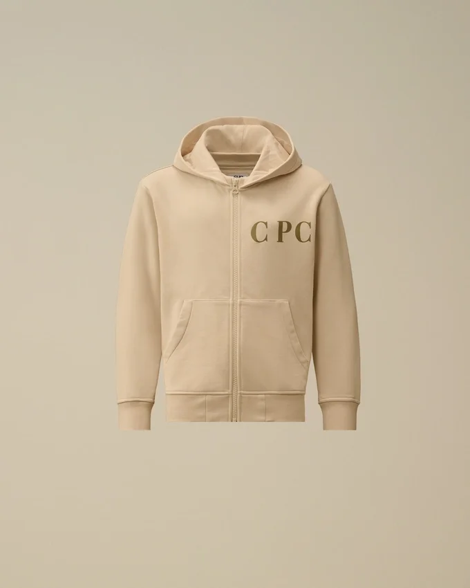 U16 Diagonal Fleece Zip Hooded Sweatshirt