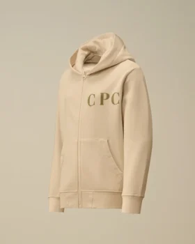 U16 Diagonal Fleece Zip Hooded Sweatshirt