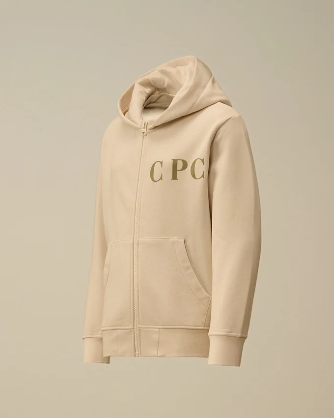 U16 Diagonal Fleece Zip Hooded Sweatshirt