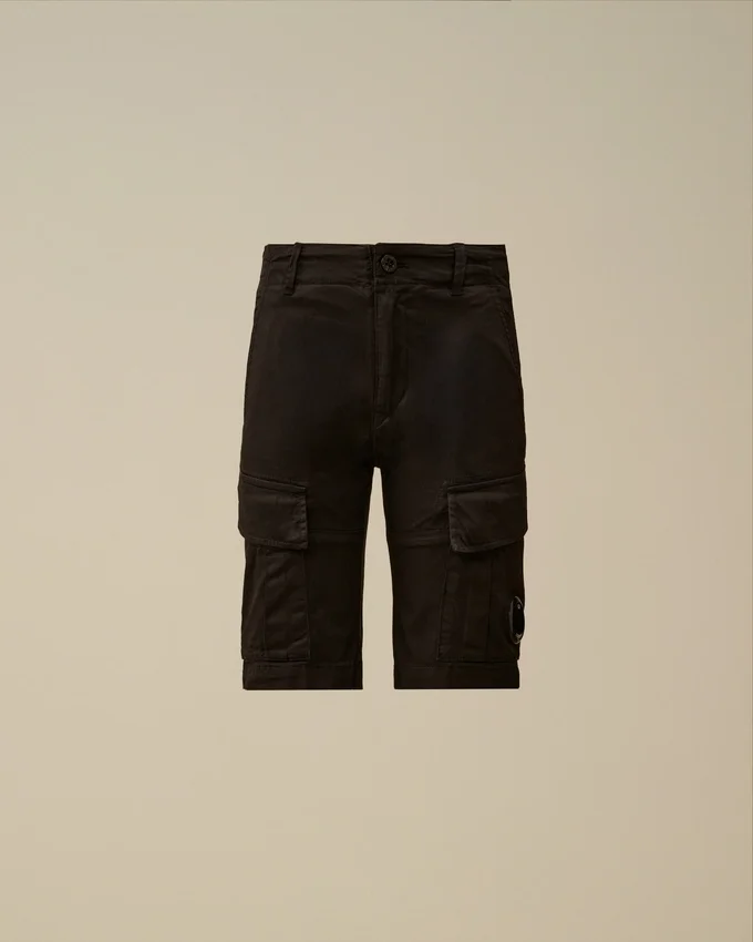 U16 Stretch Gabardine Cargo Lens Shorts