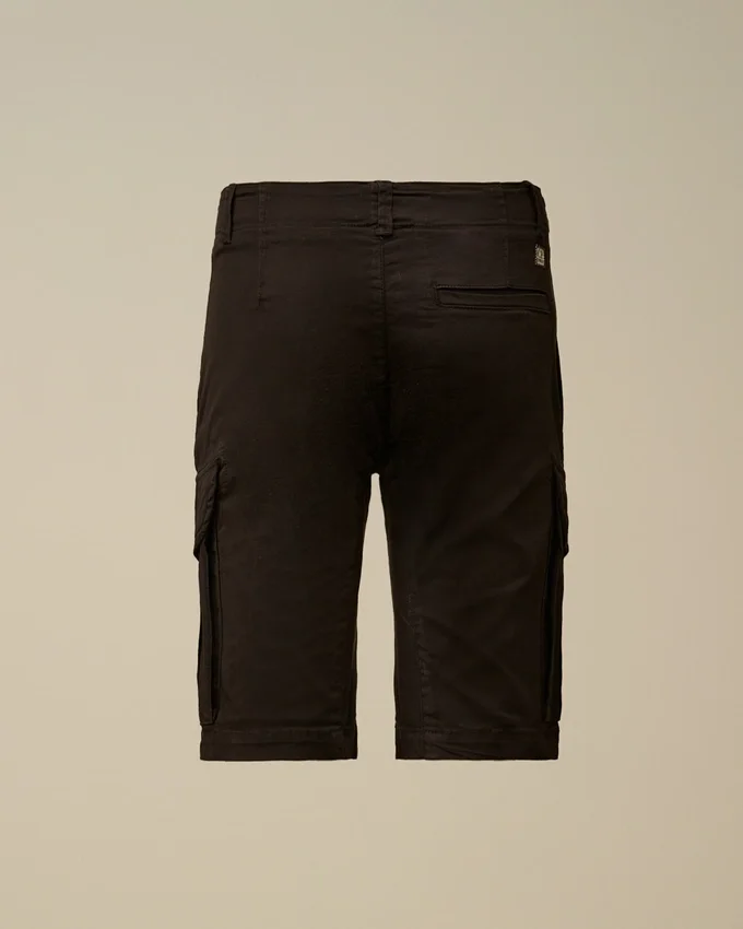 U16 Stretch Gabardine Cargo Lens Shorts