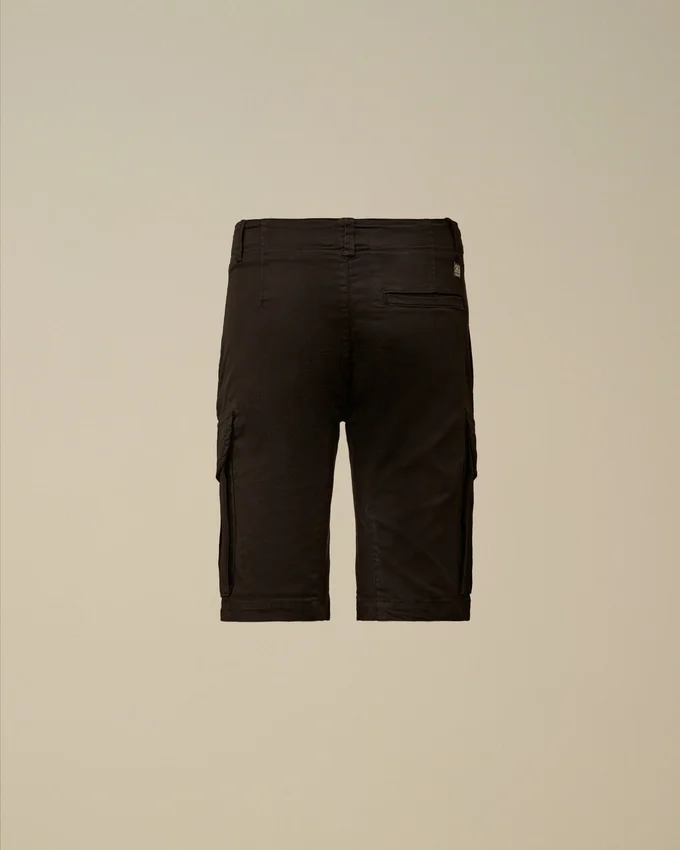 U16 Stretch Gabardine Cargo Lens Shorts
