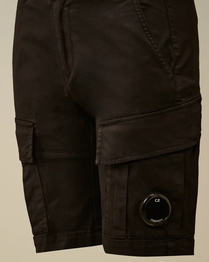 U16 Stretch Gabardine Cargo Lens Shorts