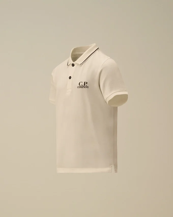 U16 Stretch Piquet Short Sleeve Logo Polo