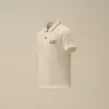 U16 Stretch Piquet Short Sleeve Logo Polo